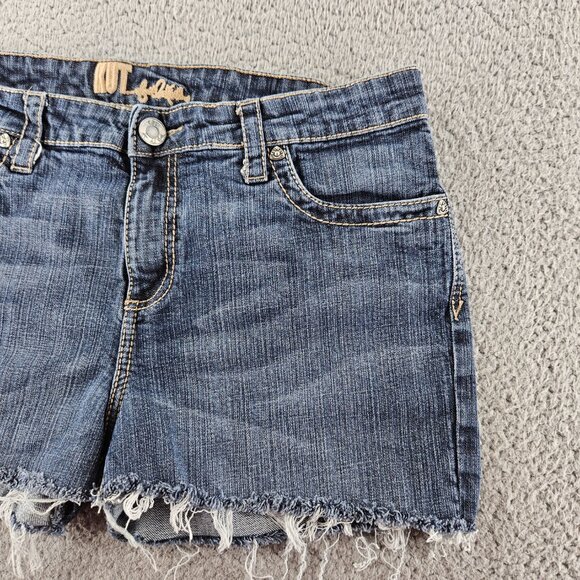Kut From The Kloth Shorts Womens 14 Blue Cut Off Frayed Hem Distressed Stretch - Picture 4 of 16